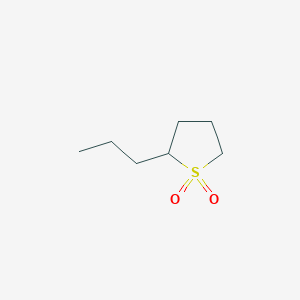 molecular formula C7H14O2S B15443227 Thiophene, tetrahydro-2-propyl-, 1,1-dioxide CAS No. 71053-02-6