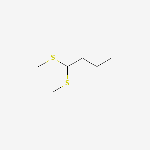 molecular formula C7H16S2 B15443247 Butane, 3-methyl-1,1-bis(methylthio)- CAS No. 72928-33-7
