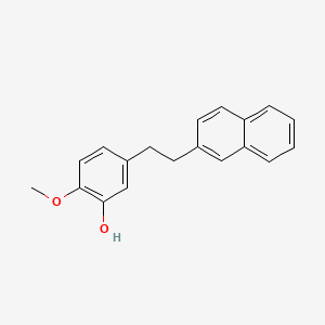 molecular formula C19H18O2 B15443256 Phenol, 2-methoxy-5-[2-(2-naphthalenyl)ethyl]- CAS No. 71691-25-3