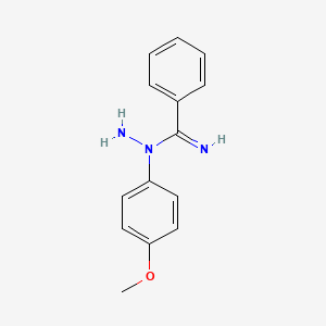 molecular formula C14H15N3O B15443337 N-(4-Methoxyphenyl)benzenecarboximidohydrazide CAS No. 65417-59-6