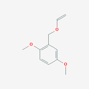molecular formula C11H14O3 B15443382 Benzene, 2-[(ethenyloxy)methyl]-1,4-dimethoxy- CAS No. 71255-03-3