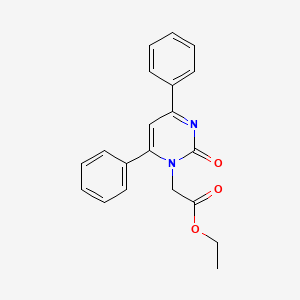 molecular formula C20H18N2O3 B15443387 Ethyl (2-oxo-4,6-diphenylpyrimidin-1(2H)-yl)acetate CAS No. 66156-32-9