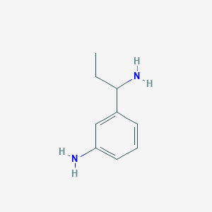 molecular formula C9H14N2 B154434 3-(1-Aminopropyl)aniline CAS No. 133332-52-2