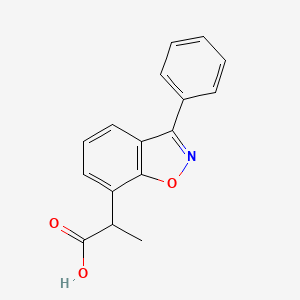 molecular formula C16H13NO3 B15443405 alpha-Methyl-3-phenyl-1,2-benzisoxazole-7-acetic acid CAS No. 71825-18-8