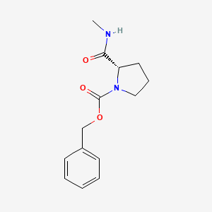 molecular formula C14H18N2O3 B15443460 Benzyloxycarbonylproline N-methylamide CAS No. 65057-32-1