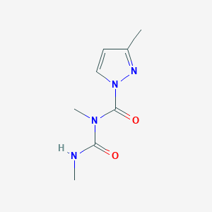 molecular formula C8H12N4O2 B15443517 N,3-Dimethyl-N-(methylcarbamoyl)-1H-pyrazole-1-carboxamide CAS No. 70584-24-6