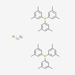 molecular formula C48H54Br2CoP2 B15443543 Cobalt, dibromobis(tris(3,5-dimethylphenyl)phosphine)-, (T-4)- CAS No. 69198-43-2