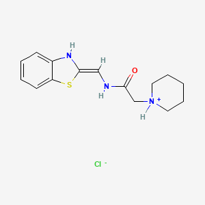 molecular formula C15H20ClN3OS B15443578 N-(3-Methyl-2-benzothiazolidinylidene)-2-piperidinoacetamide hydrochloride CAS No. 70299-57-9