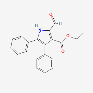 molecular formula C20H17NO3 B15443641 Ethyl 2-formyl-4,5-diphenyl-1H-pyrrole-3-carboxylate CAS No. 65713-75-9