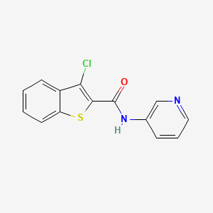 molecular formula C14H9ClN2OS B15444554 Benzo[b]thiophene-2-carboxamide, 3-chloro-N-3-pyridinyl- CAS No. 65469-40-1