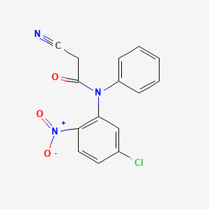 molecular formula C15H10ClN3O3 B15444782 N-(5-Chloro-2-nitrophenyl)-2-cyano-N-phenylacetamide CAS No. 65267-67-6