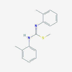 molecular formula C16H18N2S B15444919 Methyl N,N'-bis(2-methylphenyl)carbamimidothioate CAS No. 65252-02-0