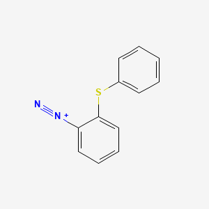 molecular formula C12H9N2S+ B15444963 Benzenediazonium, (phenylthio)- CAS No. 64256-06-0
