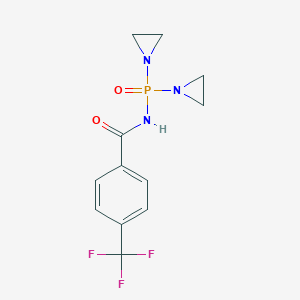 molecular formula C12H13F3N3O2P B154451 N-[Bis(1-Aziridinyl)Phosphinyl]-4-(Trifluoromethyl)Benzamide CAS No. 1766-62-7