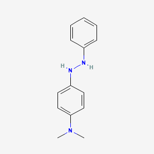 molecular formula C14H17N3 B15445203 Benzenamine, N,N-dimethyl-4-(2-phenylhydrazino)- CAS No. 63042-07-9