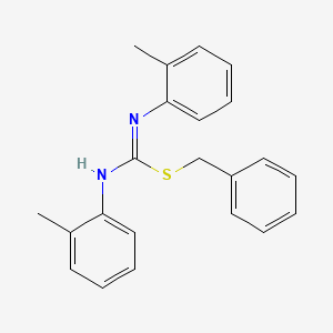 molecular formula C22H22N2S B15445205 Benzyl N,N'-bis(2-methylphenyl)carbamimidothioate CAS No. 63891-97-4