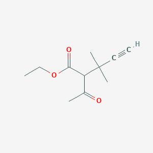molecular formula C11H16O3 B15445219 Ethyl 2-acetyl-3,3-dimethylpent-4-ynoate CAS No. 63077-72-5