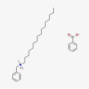 molecular formula C32H51NO2 B15445230 N-Benzyl-N,N-dimethylhexadecan-1-aminium benzoate CAS No. 63294-96-2