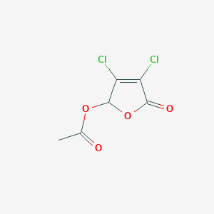 molecular formula C6H4Cl2O4 B15445360 4-Acetoxy-2,3-dichloro-2-buten-4-olide CAS No. 63031-44-7