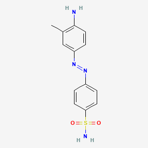 molecular formula C13H14N4O2S B15445403 Benzenesulfonamide, p-((4-amino-m-tolyl)azo)- CAS No. 63019-42-1