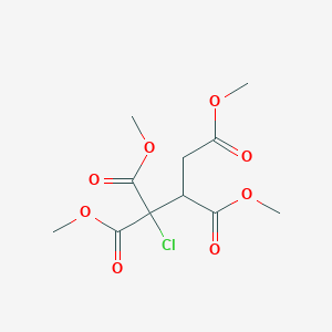 molecular formula C11H15ClO8 B15445433 Tetramethyl 1-chloropropane-1,1,2,3-tetracarboxylate CAS No. 63247-14-3