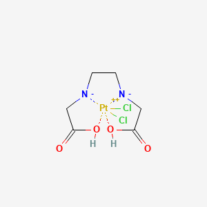 molecular formula C6H10Cl2N2O4Pt B15445448 Carboxymethyl-[2-(carboxymethylazanidyl)ethyl]azanide;dichloroplatinum(2+) CAS No. 63355-99-7