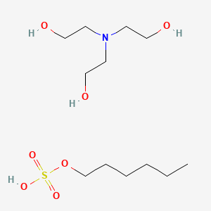 molecular formula C12H29NO7S B15445459 Tris(2-hydroxyethyl)ammonium hexyl sulphate CAS No. 64501-15-1