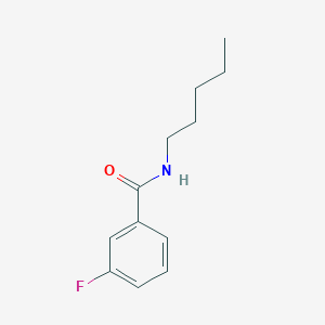 molecular formula C12H16FNO B15445475 Benzamide, 3-fluoro-N-pentyl- CAS No. 64181-50-6