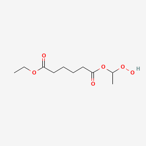 molecular formula C10H18O6 B15445503 Ethyl 1-hydroperoxyethyl hexanedioate CAS No. 62981-85-5