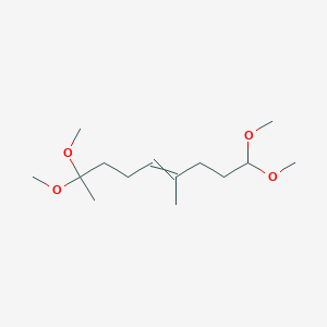 molecular formula C14H28O4 B15445524 1,1,8,8-Tetramethoxy-4-methylnon-4-ene CAS No. 63284-82-2