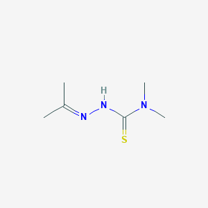molecular formula C6H13N3S B15445598 N,N-Dimethyl-2-(propan-2-ylidene)hydrazine-1-carbothioamide CAS No. 63300-99-2