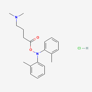 molecular formula C20H27ClN2O2 B15445607 Benzenamine, N-(4-(dimethylamino)-1-oxobutoxy)-2-methyl-N-(2-methylphenyl)-, monohydrochloride CAS No. 64633-41-6