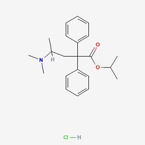 molecular formula C22H30ClNO2 B15445624 Pentanoic acid, 4-(dimethylamino)-2,2-diphenyl-, isopropyl ester, hydrochloride CAS No. 63979-46-4