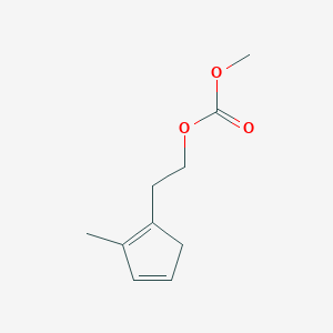 molecular formula C10H14O3 B15445625 Methyl 2-(2-methylcyclopenta-1,3-dien-1-yl)ethyl carbonate CAS No. 63936-61-8