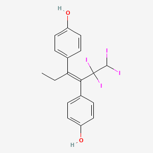 molecular formula C18H16I4O2 B15445649 Diethylstilbestrol, iodine derivative CAS No. 64043-55-6