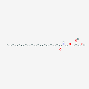 molecular formula C22H45NO4 B15445779 N-[(2,3-Dihydroxypropoxy)methyl]octadecanamide CAS No. 65132-82-3