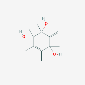 molecular formula C12H20O3 B15445799 1,2,4,5,6-Pentamethyl-3-methylidenecyclohex-5-ene-1,2,4-triol CAS No. 63845-71-6