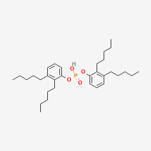 molecular formula C32H51O4P B15445802 Bis(dipentylphenyl) hydrogen phosphate CAS No. 64051-38-3