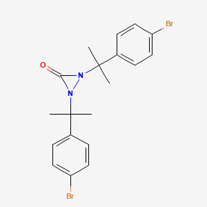 molecular formula C19H20Br2N2O B15445835 Diaziridinone, bis[1-(4-bromophenyl)-1-methylethyl]- CAS No. 64586-25-0