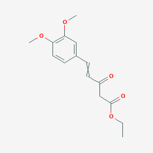 molecular formula C15H18O5 B15445839 Ethyl 5-(3,4-dimethoxyphenyl)-3-oxopent-4-enoate CAS No. 62956-66-5