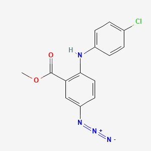 molecular formula C14H11ClN4O2 B15445927 Methyl 5-azido-2-(4-chloroanilino)benzoate CAS No. 64134-60-7