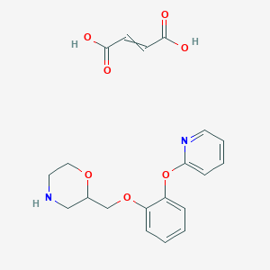 molecular formula C20H22N2O7 B15445932 But-2-enedioic acid;2-[(2-pyridin-2-yloxyphenoxy)methyl]morpholine CAS No. 63413-68-3