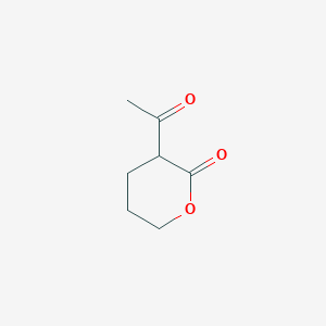 molecular formula C7H10O3 B15445948 2H-Pyran-2-one, 3-acetyltetrahydro- CAS No. 63872-58-2