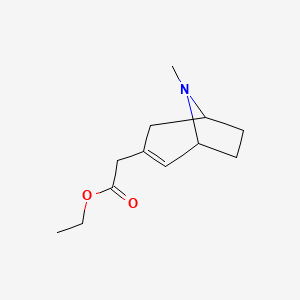 molecular formula C12H19NO2 B15445968 Ethyl (8-methyl-8-azabicyclo[3.2.1]oct-2-en-3-yl)acetate CAS No. 65180-06-5