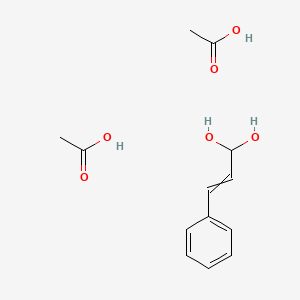 molecular formula C13H18O6 B15445978 Acetic acid;3-phenylprop-2-ene-1,1-diol CAS No. 64847-78-5
