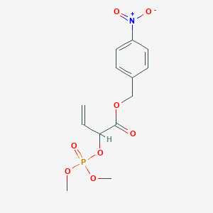 molecular formula C13H16NO8P B15446053 Dimethyl 1-(p-nitrobenzyloxycarbonyl)-1-propen-2-yl phosphate CAS No. 64050-55-1