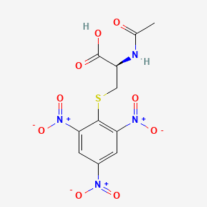 molecular formula C11H10N4O9S B15446058 N-Acetyl-S-(2,4,6-trinitrophenyl)-L-cysteine CAS No. 63624-88-4