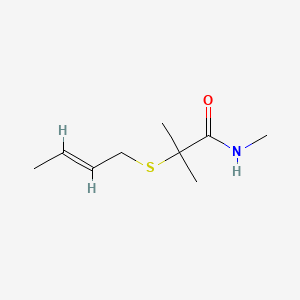 molecular formula C9H17NOS B15446070 2-(Butenylmercapto)-N-methylisobutyramide CAS No. 63915-94-6