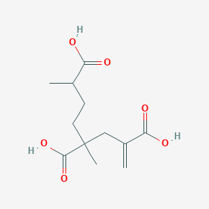 molecular formula C12H18O6 B15446090 4-Methyloct-1-ene-2,4,7-tricarboxylic acid CAS No. 63587-82-6