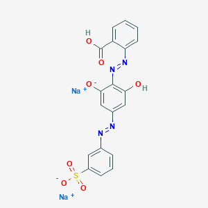 molecular formula C19H12N4Na2O7S B15446233 Benzoic acid, 2-[[2,6-dihydroxy-3-[(3-sulfophenyl)azo]phenyl]azo]-, disodium salt CAS No. 64683-38-1
